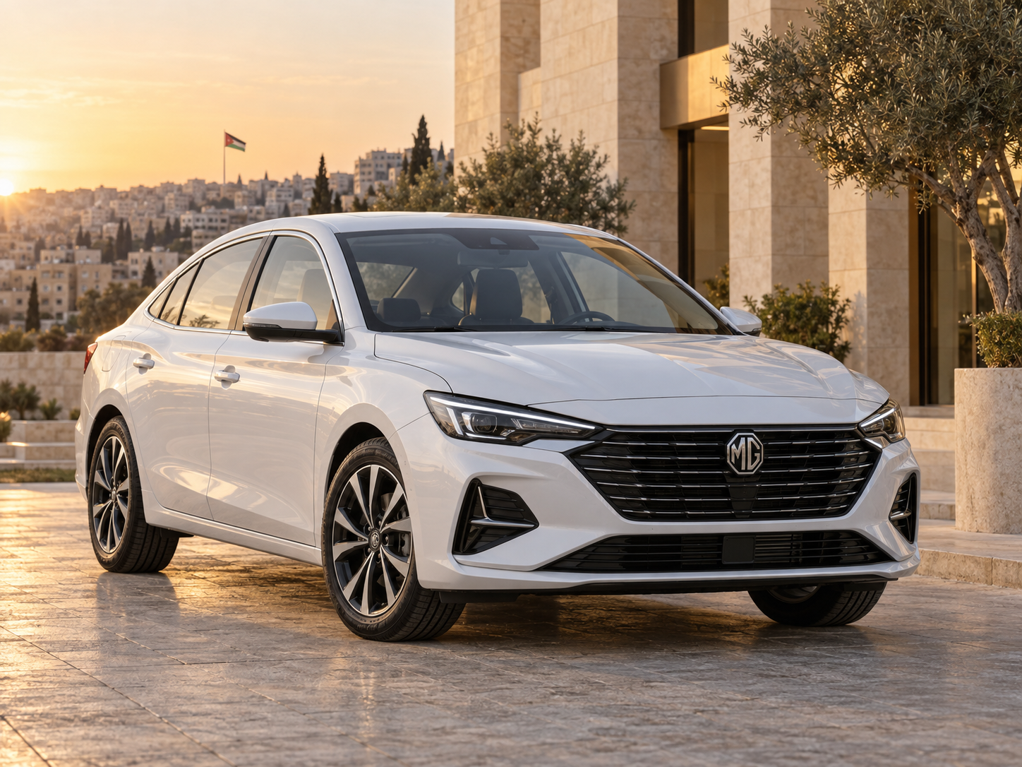 MG5 2027 rental sedan in Amman